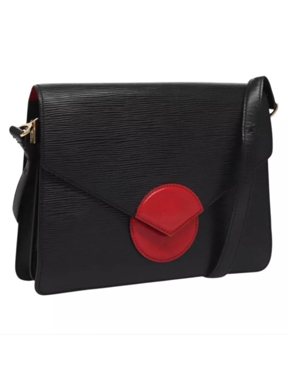 Louis Vuitton Black Epi Red Bullet Shoulder Bag